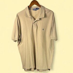 Tan Polo Ralph Lauren Short Sleeved Polo Shirt